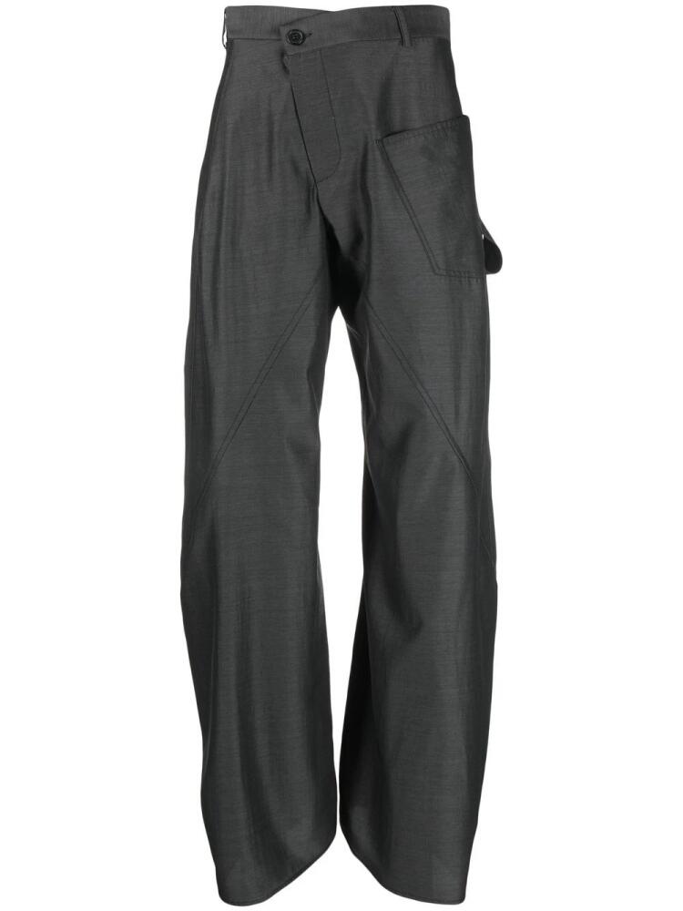 JW Anderson asymmetric cargo trousers - Grey Cover