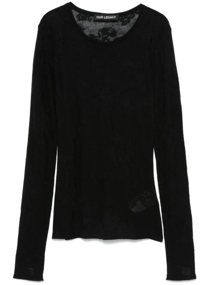 OUR LEGACY Super Slim Longsleeve jumper - Black Cover