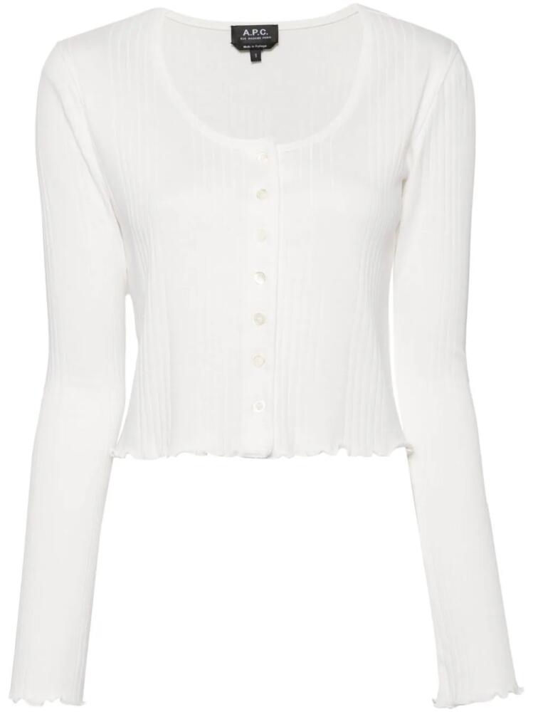 A.P.C. June cotton cardigan - White Cover