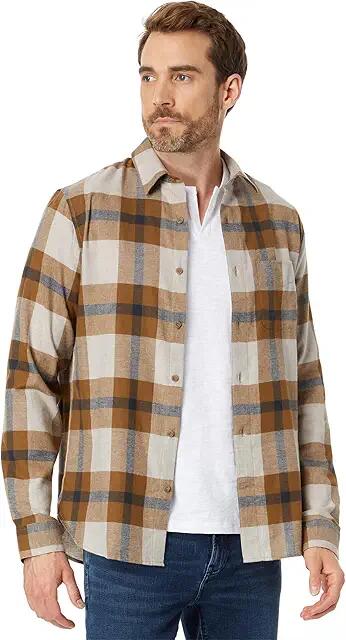 Vince Yorkshire Plaid Long Sleeve (Slate Brown/Nightshade) Men's Clothing Cover