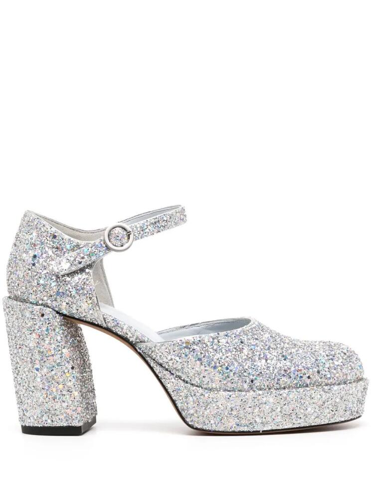 3.1 Phillip Lim Naomi 90mm platform pumps - Silver Cover