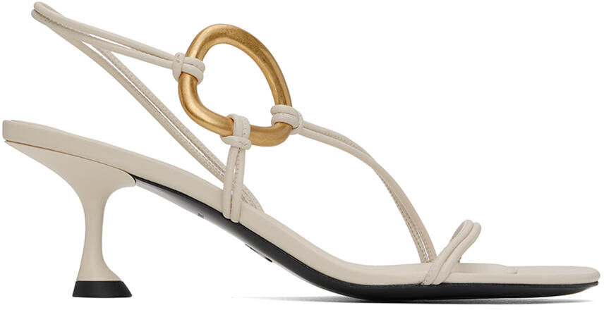 Proenza Schouler Off-White Hoop Slingback Heeled Sandals Cover