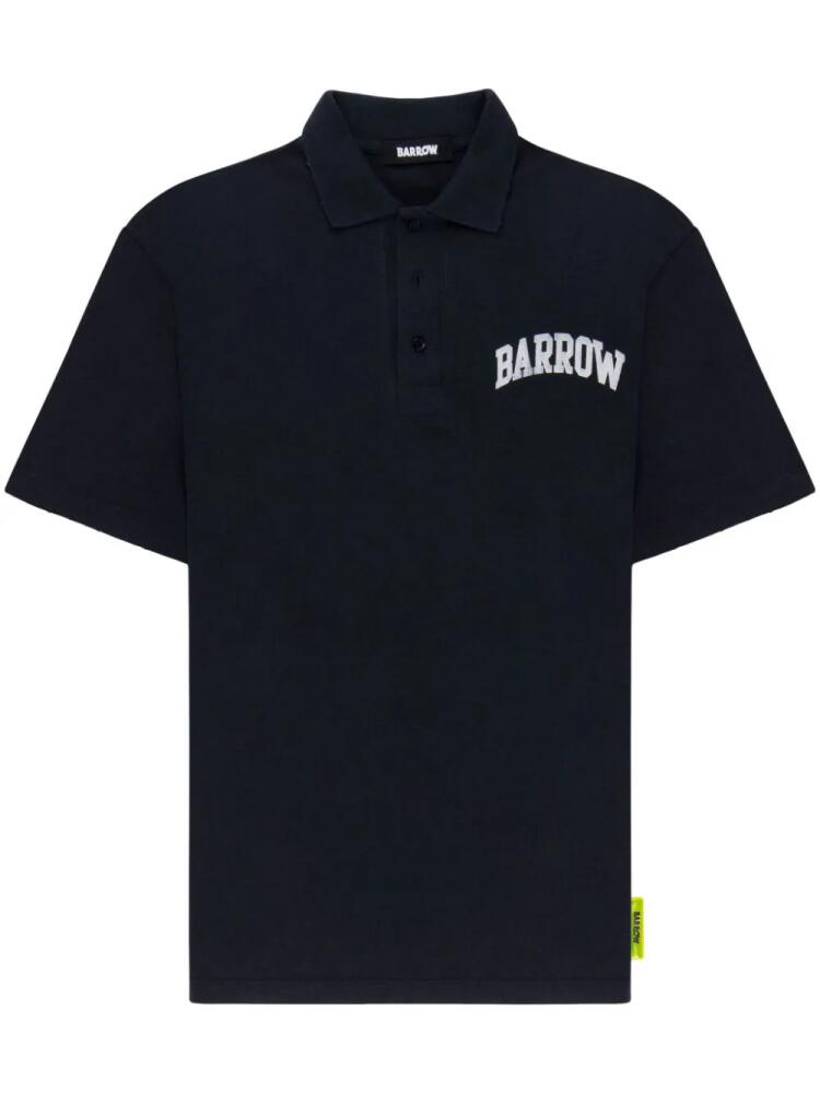 BARROW logo-print cotton polo shirt - Black Cover