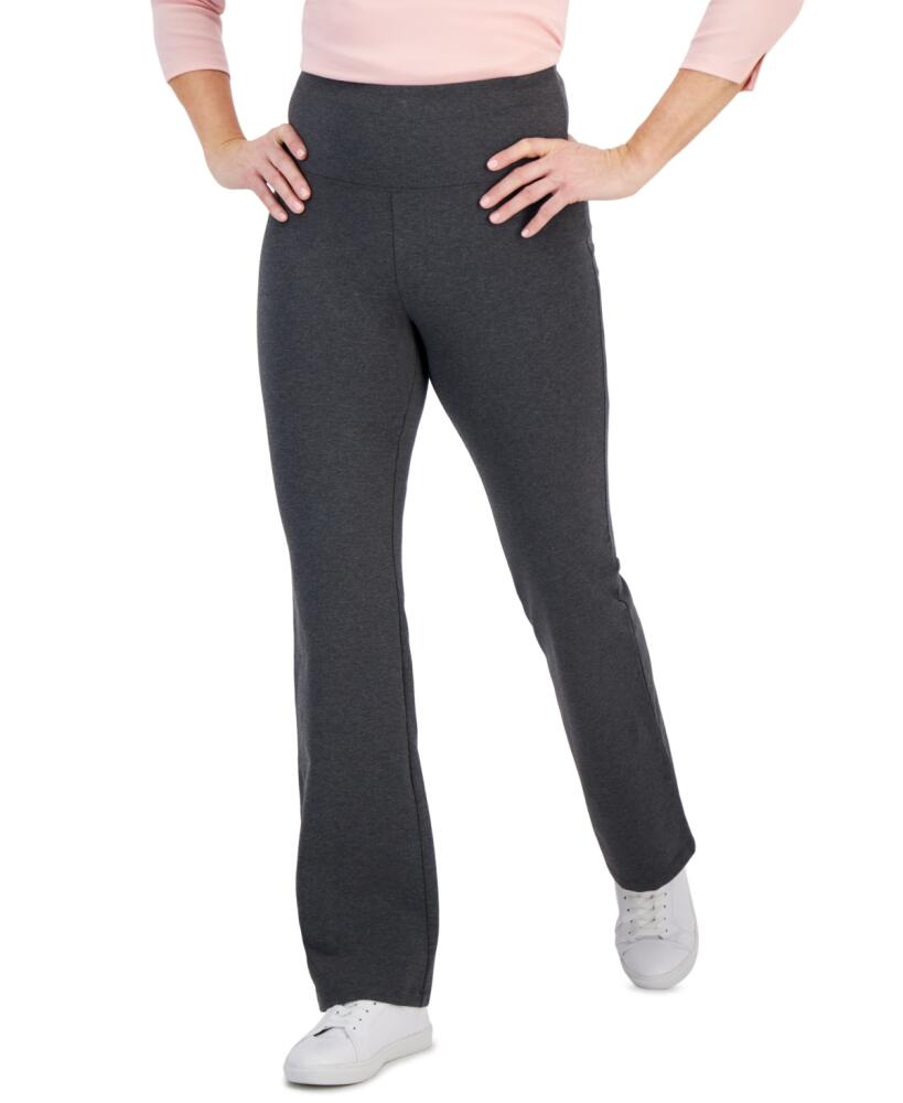 Style & Co Women's High-Rise Bootcut Leggings, Created for Macy's - Charcoal Heather Cover