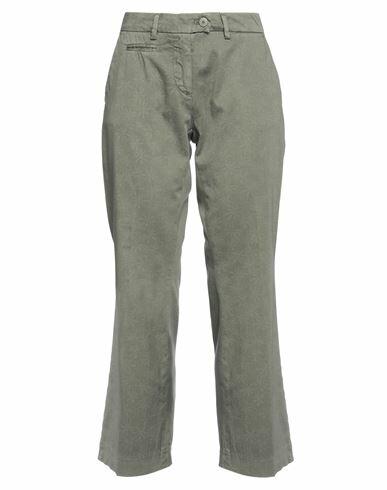 Mason's Woman Pants Military green Cotton, Elastane Cover