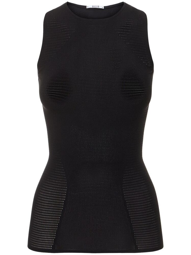 WOLFORD Grid Net Sleeveless Tank Top Cover