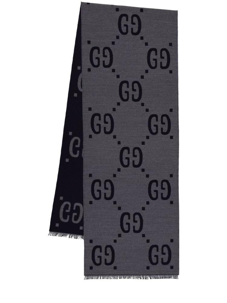 GUCCI Freedom Gg Wool & Silk Scarf Cover