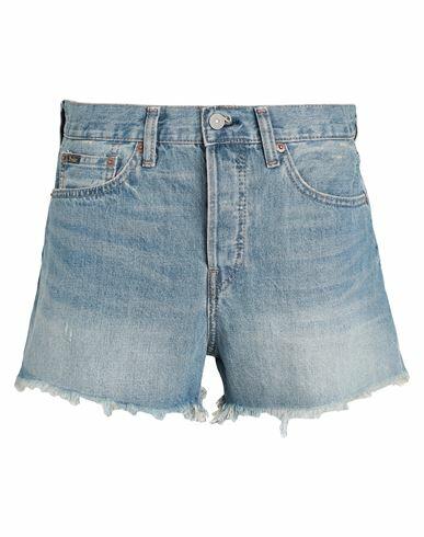 Polo Ralph Lauren Woman Denim shorts Blue Cotton, Recycled cotton Cover