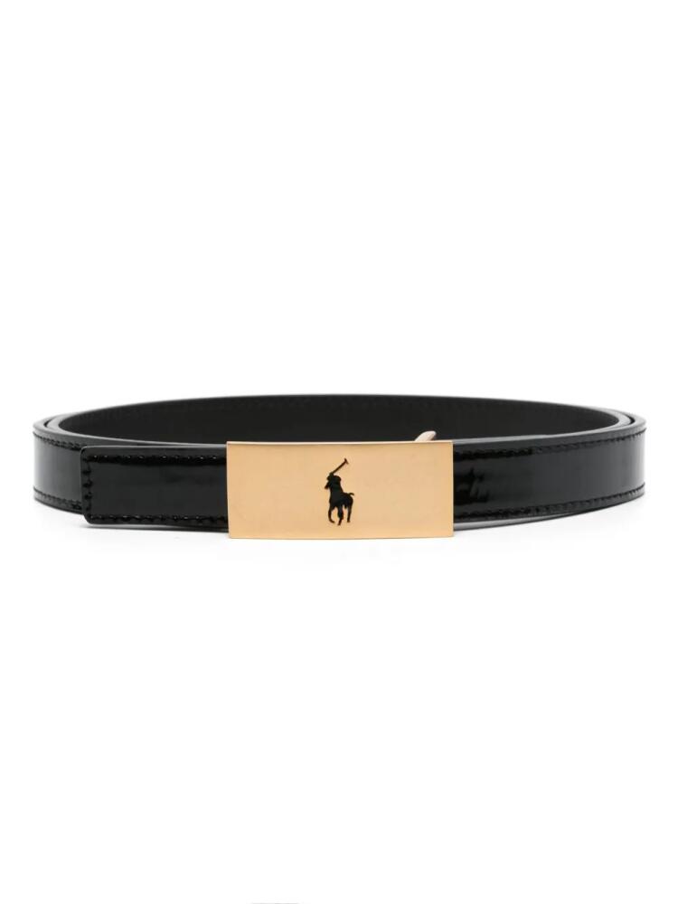 Polo Ralph Lauren Polo Pony-buckle leather belt - Black Cover