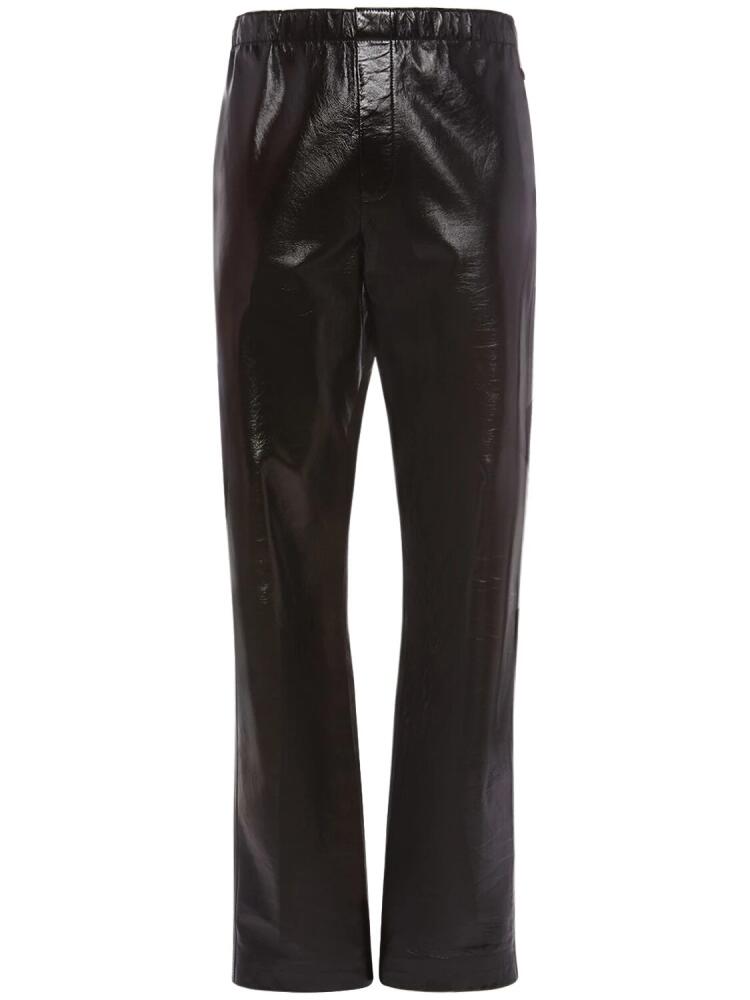 BOTTEGA VENETA Shiny Leather Elasticated Pants Cover