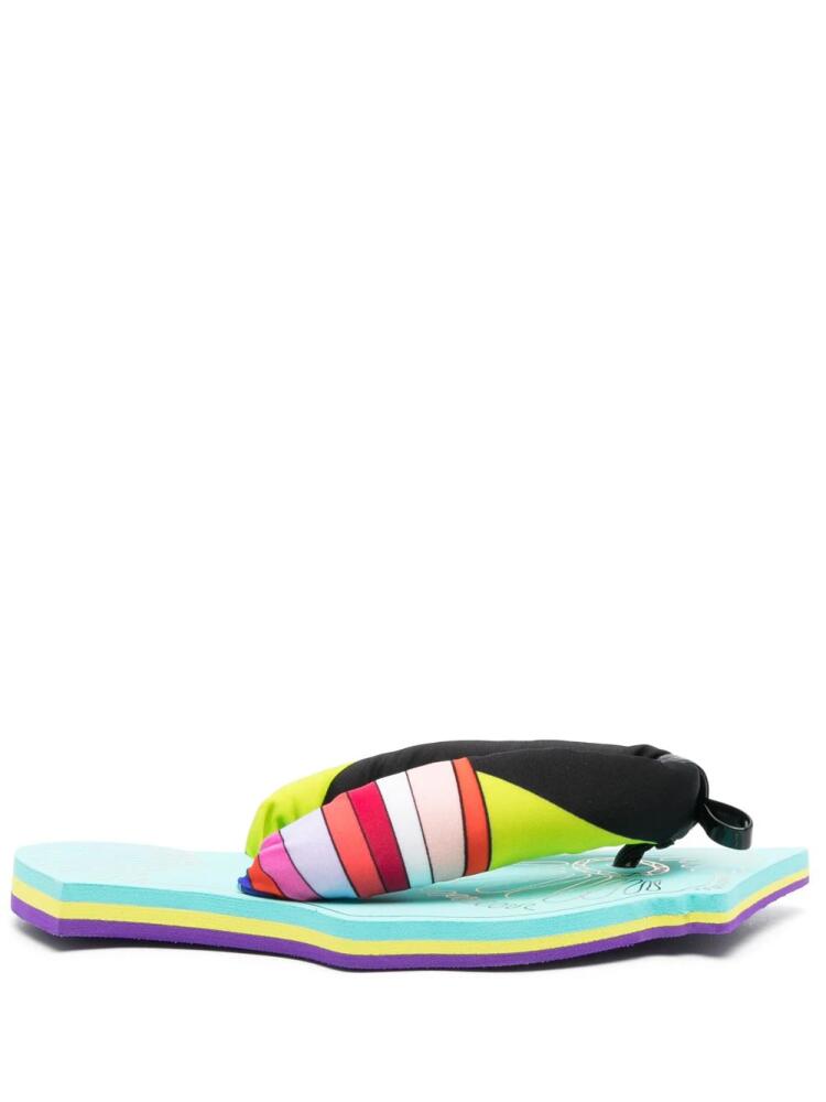 PUCCI striped open-toe flip flops - Blue Cover