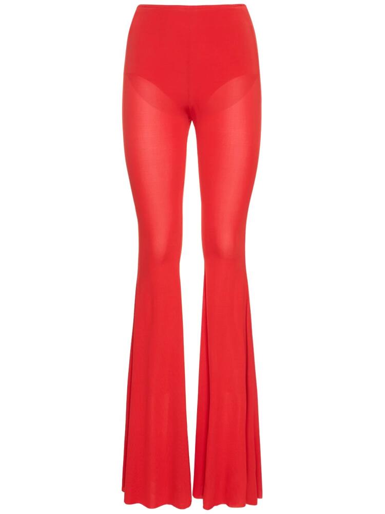 GIUSEPPE DI MORABITO Stretch Viscose Jersey Flared Pants Cover