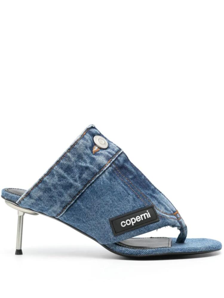 Coperni 70mm denim sandals - Blue Cover