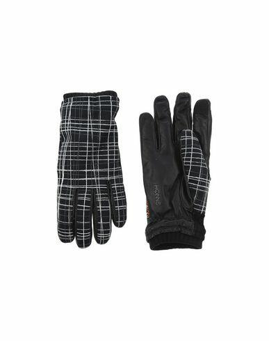 Honns Man Gloves Black Soft Leather, Nylon, Habotai Silk, Silicon Cover