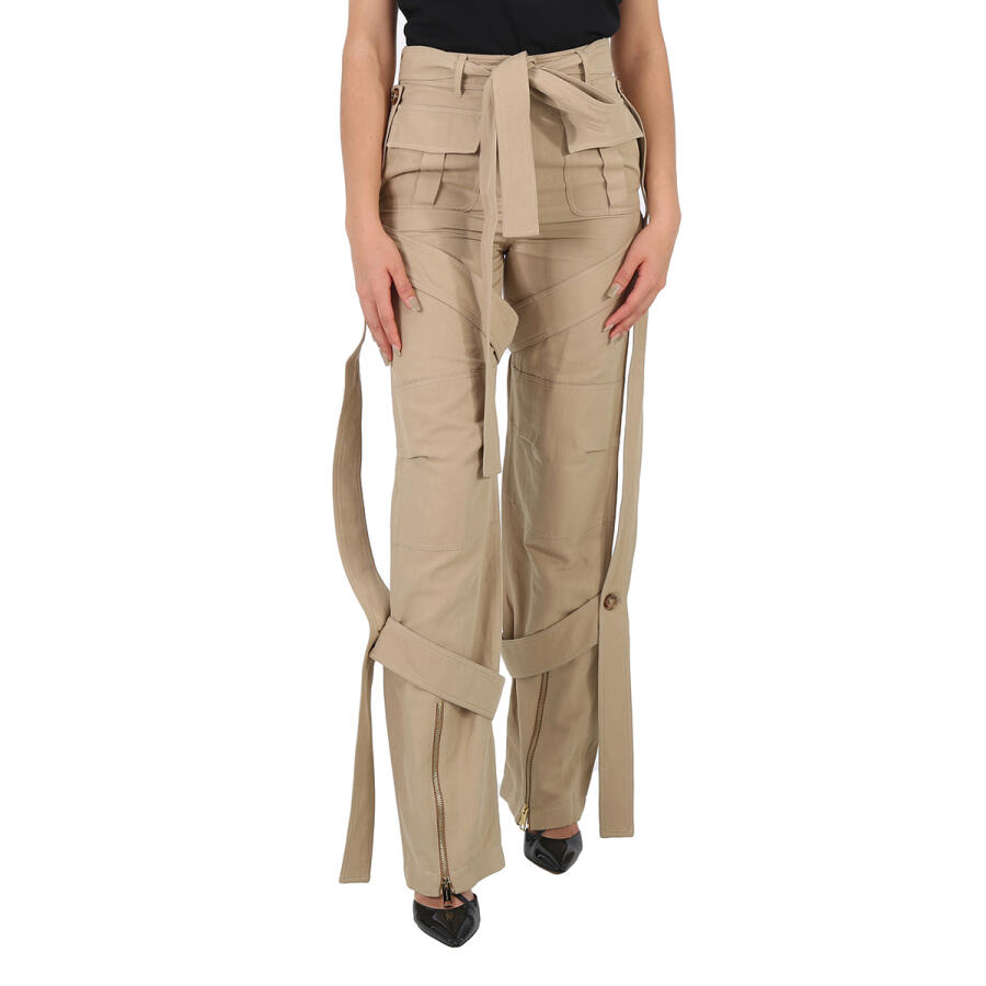 Burberry Ladies Amelia Honey Cargo Pants With Exaggerated Straps Cover