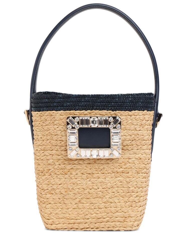 ROGER VIVIER Mini Viv Skate Raffia Basket Bag Cover