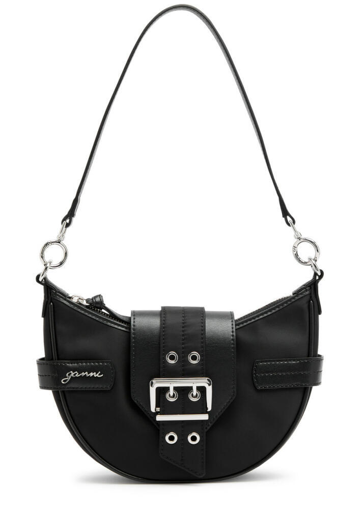 Ganni Buckle Small Nylon Cross-body bag - Black Cover