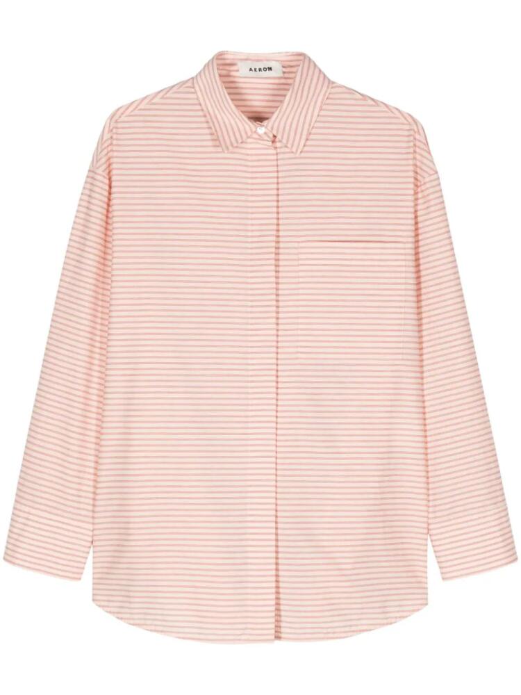 AERON Flint striped shirt - Pink Cover