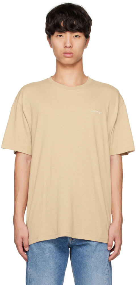 Saturdays NYC Beige Chain Script T-Shirt Cover