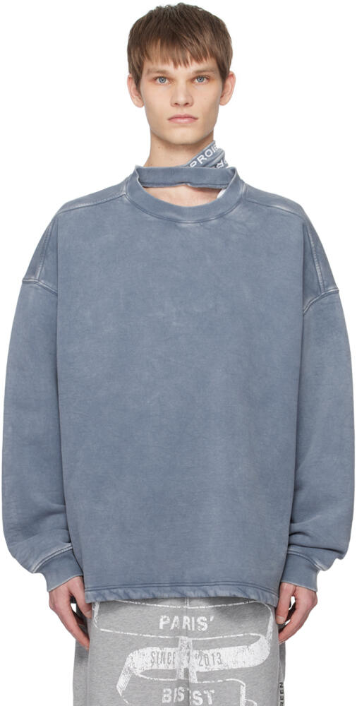 Y/Project Blue Triple Collar Sweatshirt Cover