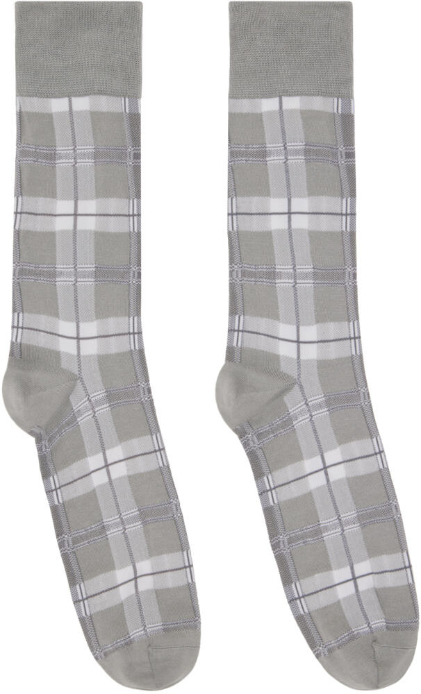 Thom Browne Gray Check Socks Cover