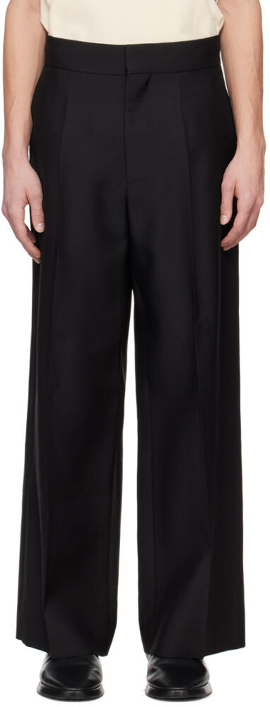 Fear of God Black Wide-Leg Trousers Cover