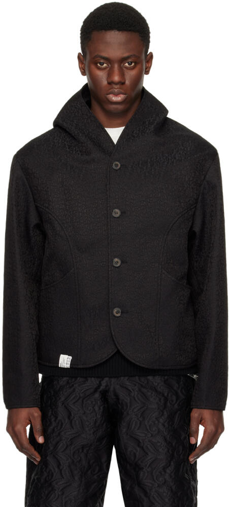 ADER error Black Collarless Blazer Cover