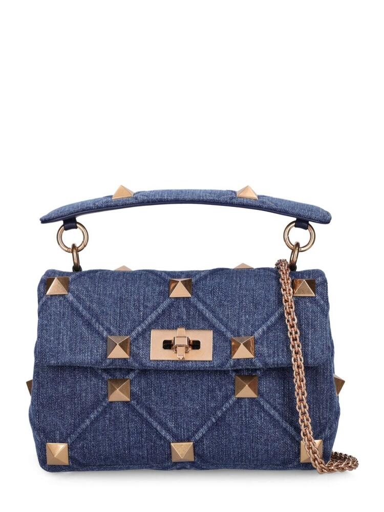 VALENTINO GARAVANI Roman Stud Denim Shoulder Bag Cover