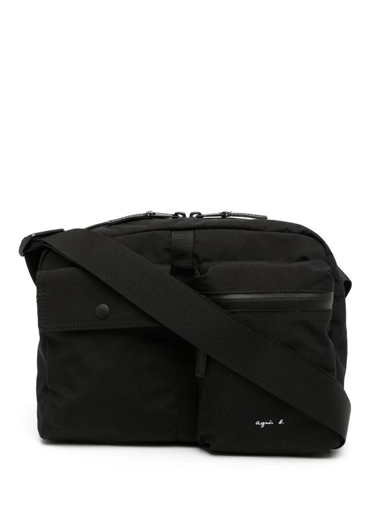 agnès b. zip-up messenger bag - Black Cover