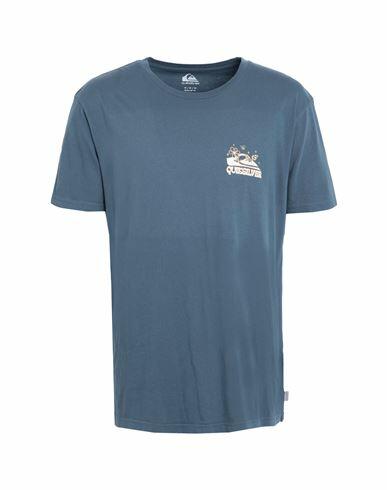 Quiksilver Qs T-shirt Enjoy Not Destroy Ss Man T-shirt Slate blue Organic cotton Cover