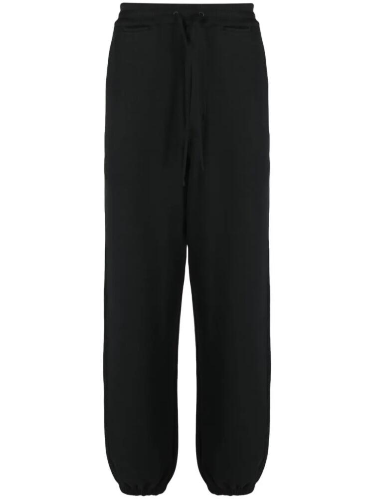 Y-3 logo-patch cotton track pants - Black Cover