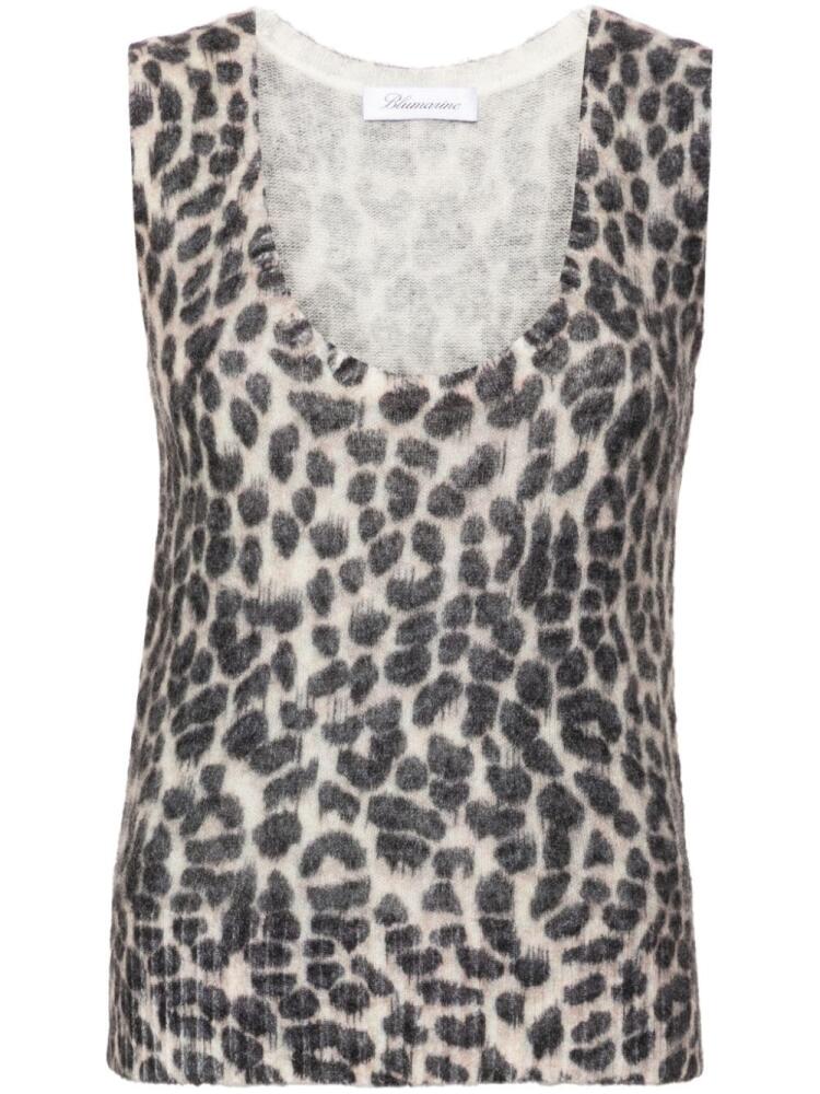 Blumarine leopard-print tank top - Neutrals Cover