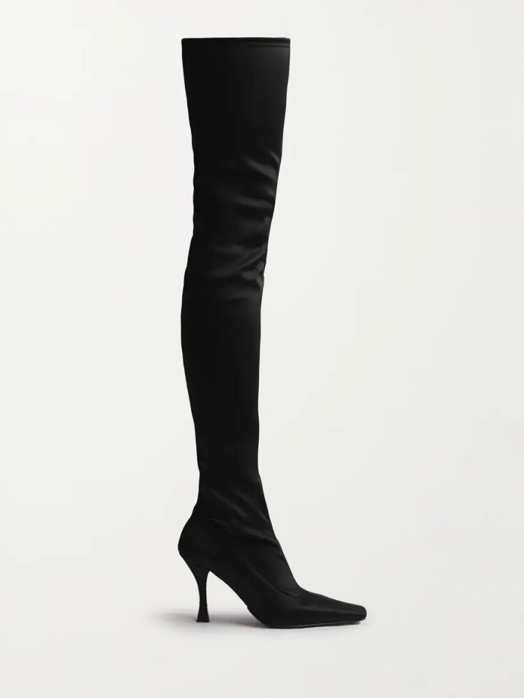 Proenza Schouler - Trap Stretch-satin Over-the-knee Boots - Black Cover