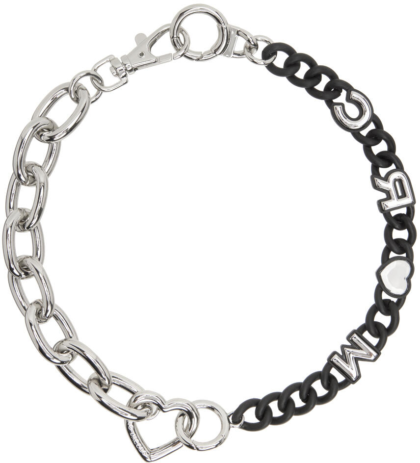 Marc Jacobs Silver & Black 'The Charmed Heart Chain' Necklace Cover