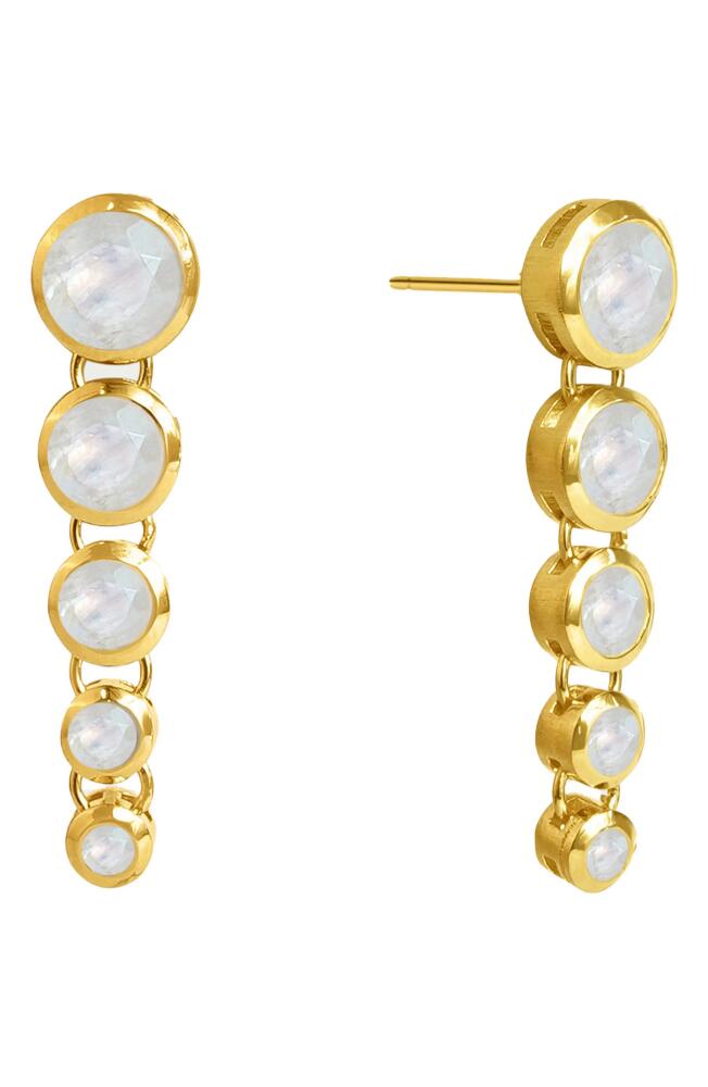 Dean Davidson Signature Statement Drop Earrings in Yellow Gold/Moonstone Cover