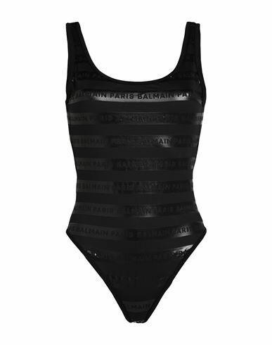 Balmain Woman One-piece swimsuit Black Polyamide, Elastane Cover