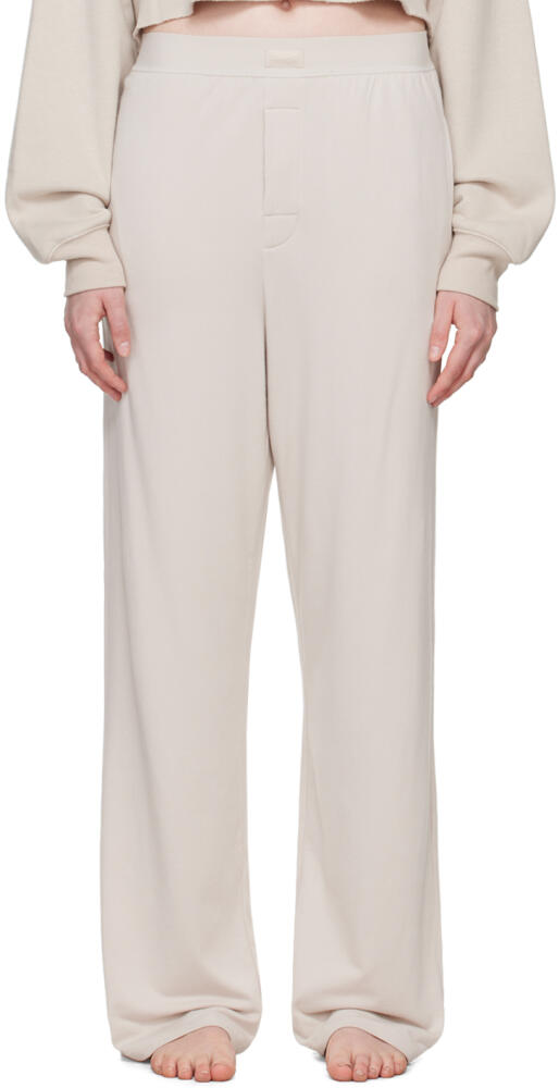 SKIMS Beige Boyfriend Loose Lounge Pants Cover