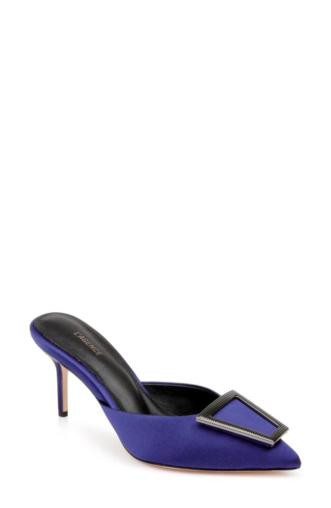 L'AGENCE Charlene Buckle Mule in Midnight Blue Cover