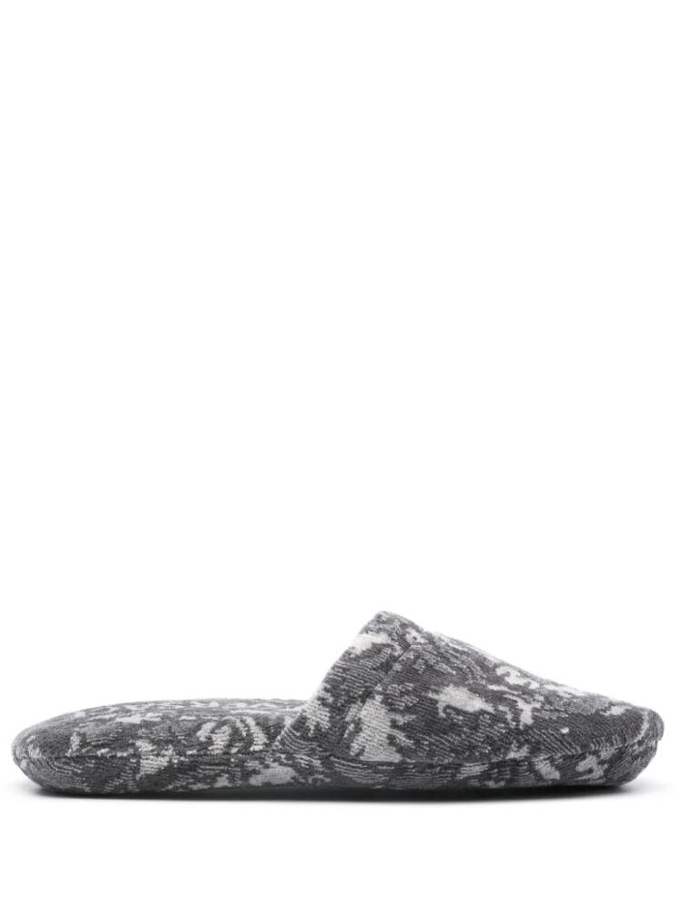 Versace jacquard cotton-blend slippers - Grey Cover