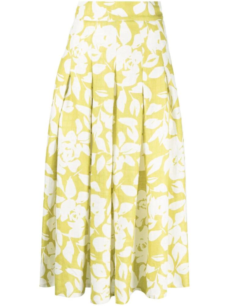 Bambah Lilly pleated midi skirt - Green Cover