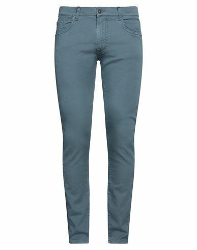 Imperial Man Pants Slate blue Cotton, Polyester, Elastane Cover