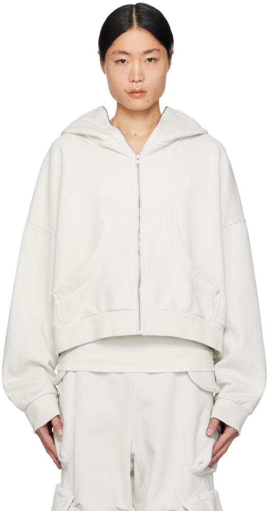 Entire Studios Off-White Full Zip Hoodie Cover