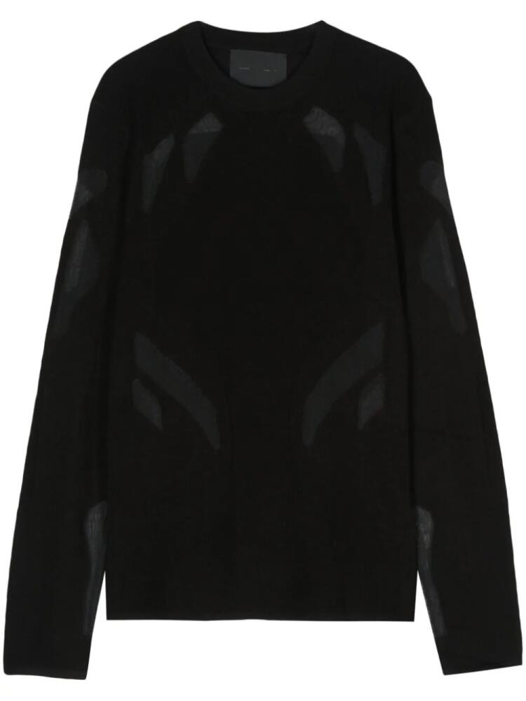 HELIOT EMIL semi-sheer panels jumper - Black Cover