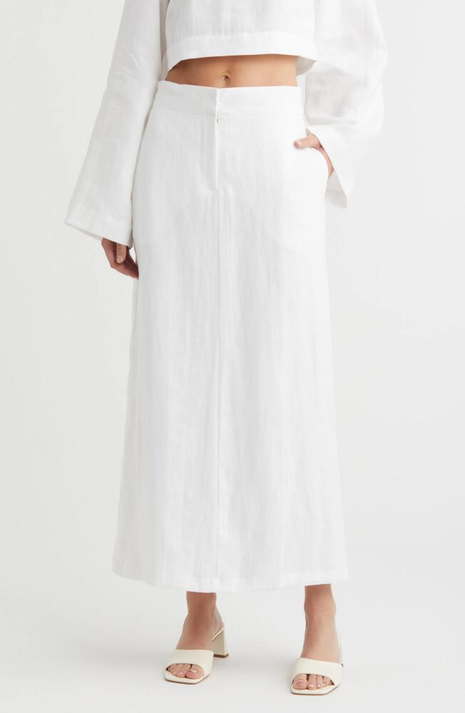 Faithfull the Brand Nelli Linen Maxi Skirt in White Cover