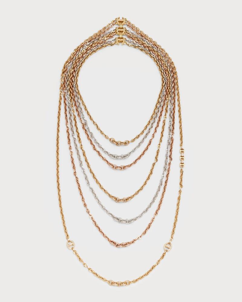 Hoorsenbuhs 18K Three-Tone Multi-Layer Necklace with Diamonds Cover