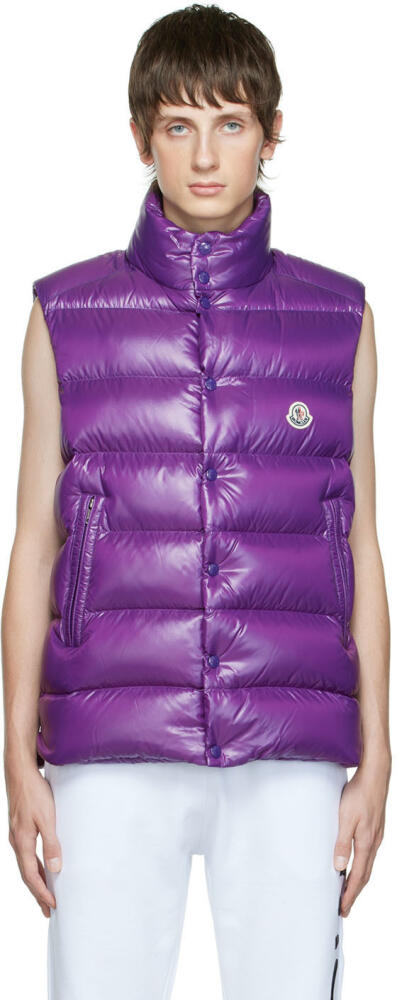 Moncler Purple Tibb Down Vest Cover