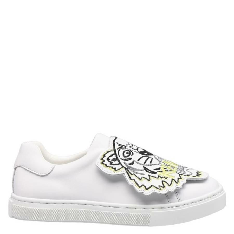 Kenzo Girls White Tiger Icon Slip-On Sneakers Cover