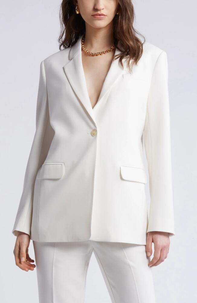 Nordstrom Relaxed Fit Blazer in Ivory Cloud Cover