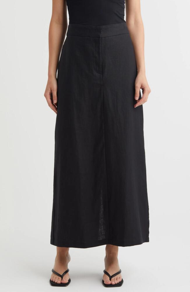 Faithfull the Brand Nelli Linen Maxi Skirt in Black Cover