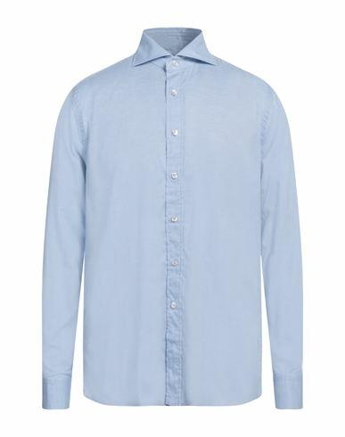 Tagliatore Man Shirt Light blue Size 15 ¾ Cotton Cover